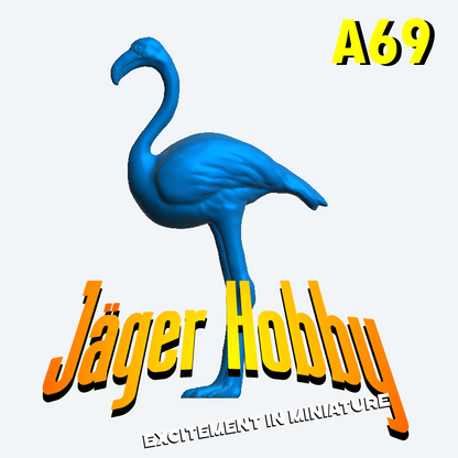 A69 – Flamingo Standing Pose for Wetland, Tropical, and Garden Dioramas