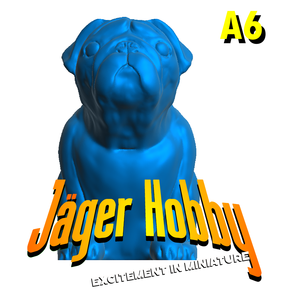 A6 Model Pug dog Figure crew | Jager Hobby