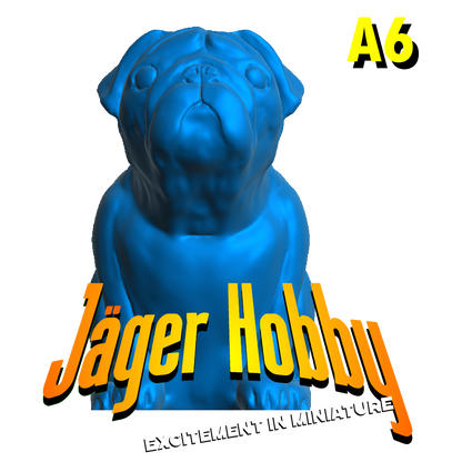 A6 Model Pug dog Figure crew | Jager Hobby