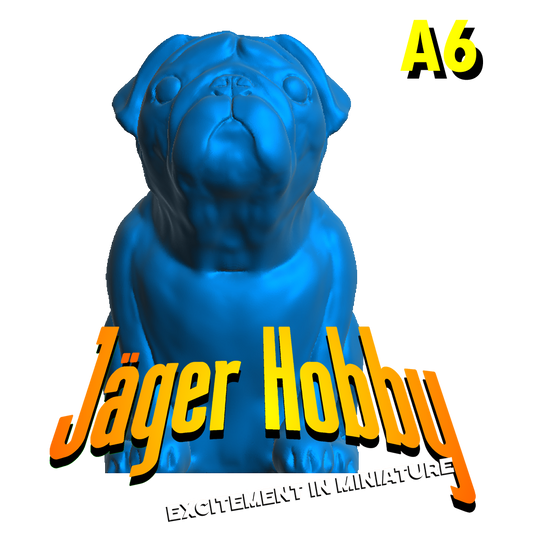 A6 Model Pug dog Figure crew | Jager Hobby