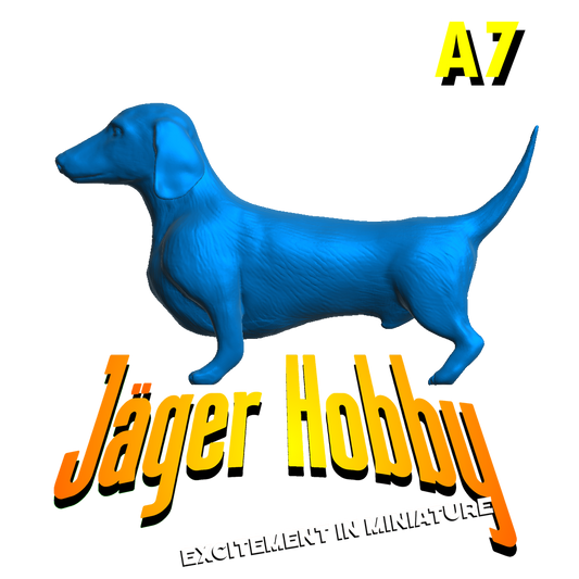 A7 Scale Model Dachshund Figure | Jager Hobby