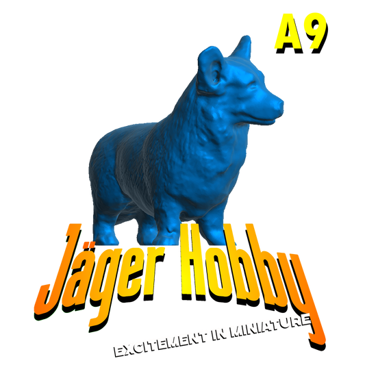 A9 Scale Model Corgi Figure | Jager Hobby