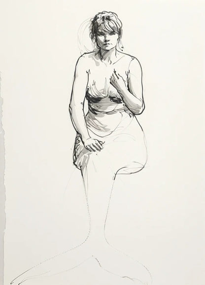 TG106 Mermaid – Perched on Deck Rail, Beckoning to Crew