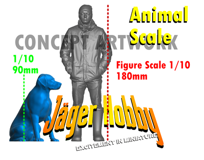 A8 Scale Model Spaniel Figure | Jager Hobby