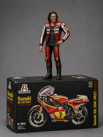 B35 Barry Sheene Inspired Standing Figure | Unpainted Multi Scale Model Suzuki RG500