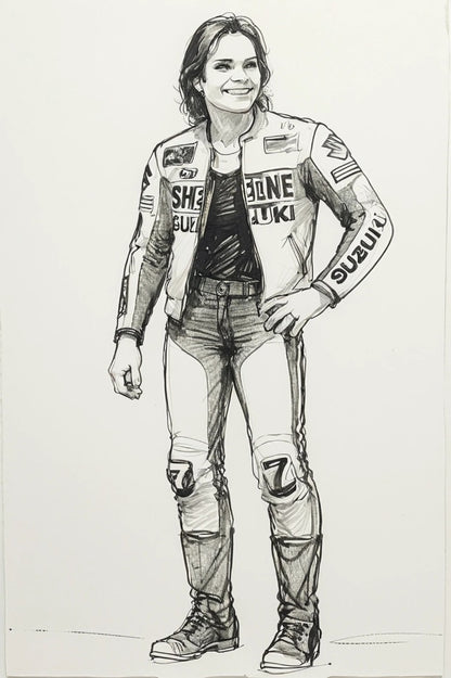 B35 Barry Sheene Inspired Standing Figure | Unpainted Multi Scale Model Suzuki RG500