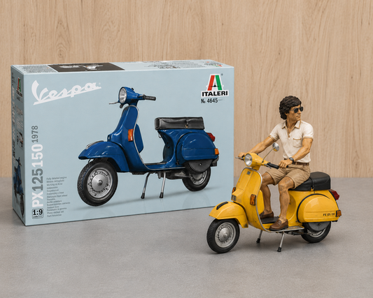 B40 Vespa Scooter Rider Figure – Unpainted Multi Scale figure