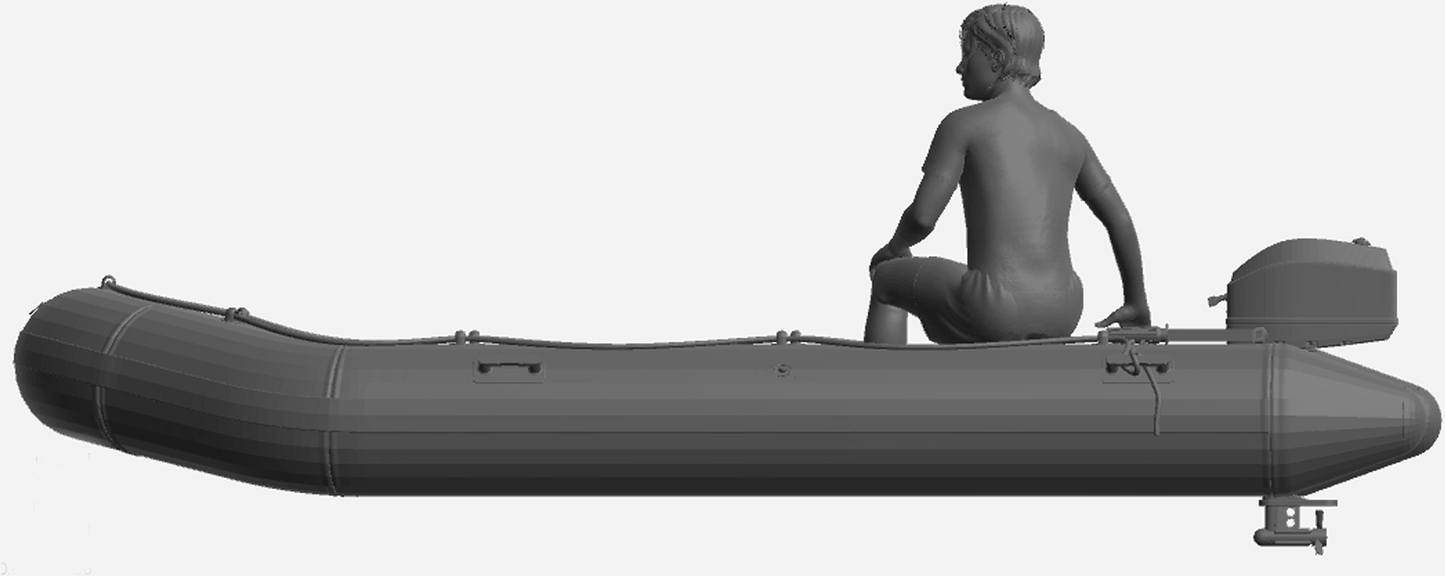 TG100 Casual Man Model Figure  Seated Steering Tiller or Outboard Motor