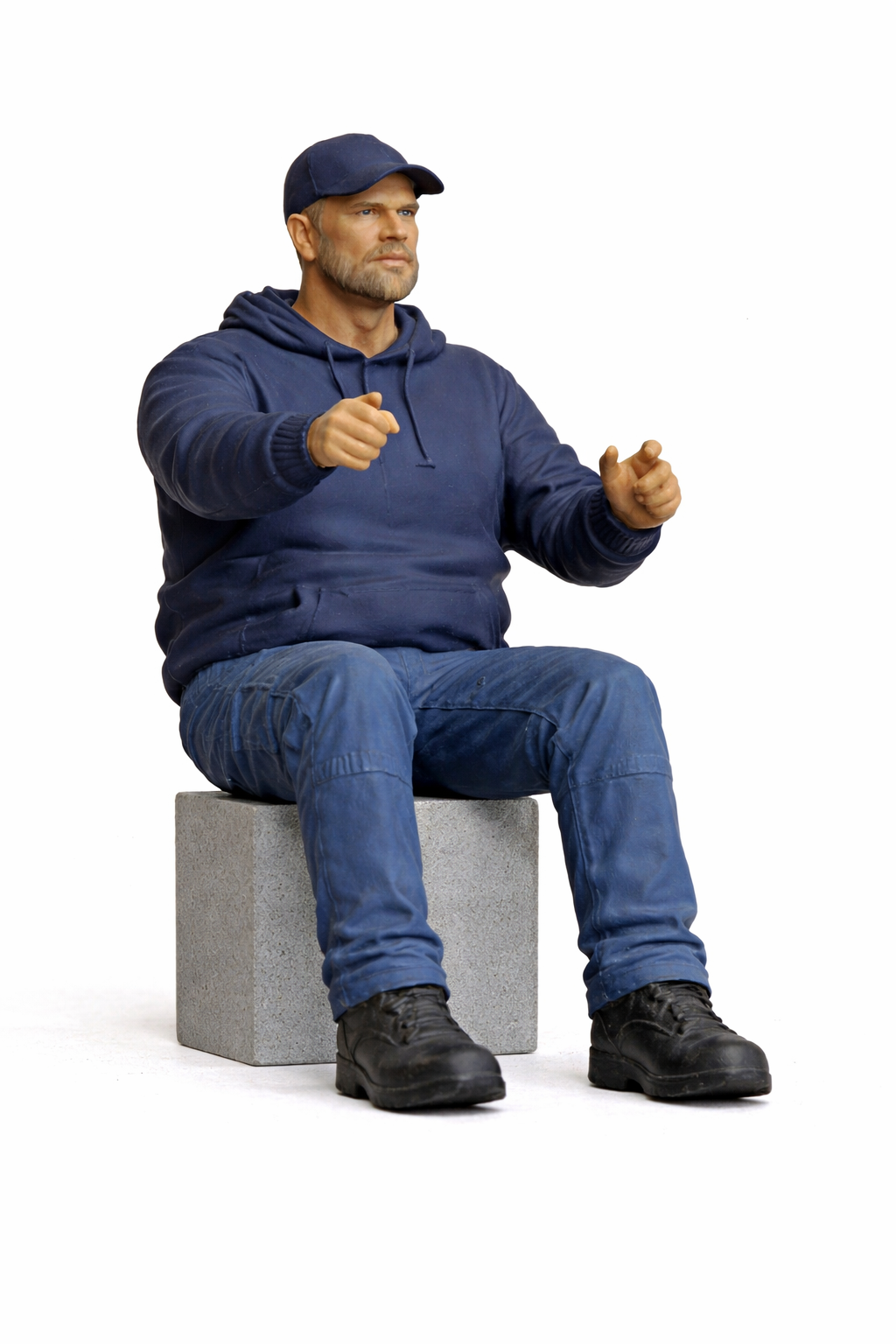 C22 Freizeit-Arbeitskleidung-Fahrerfigur – Hoodie und Cap Unlackiert