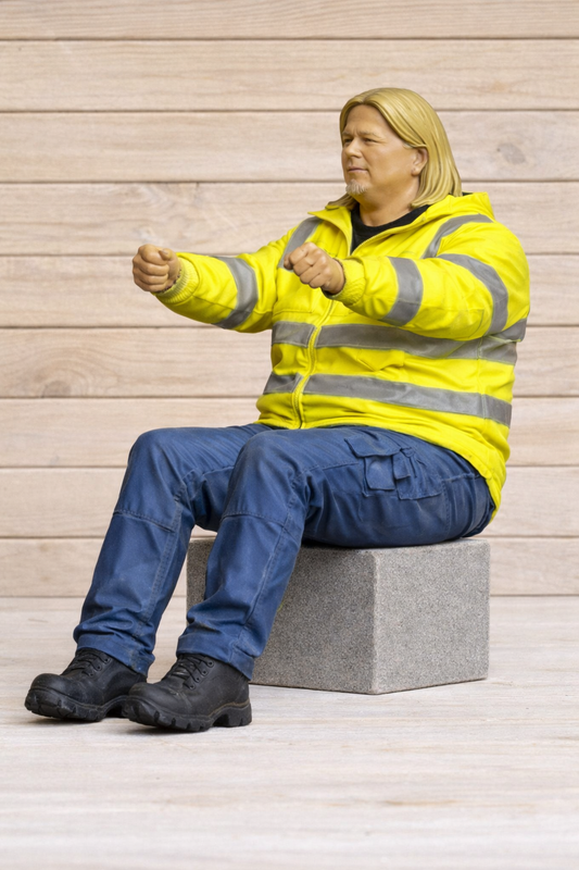 C23 Female Commercial Driver Figure – High Visibility Jacket Unpainted