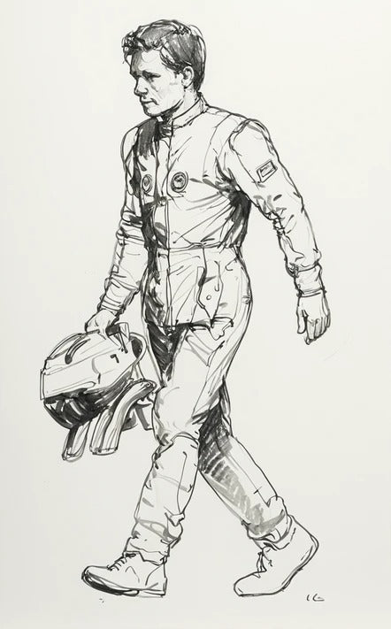 C31 WEC GT Race Driver – Helmet Carry Pose Unpainted