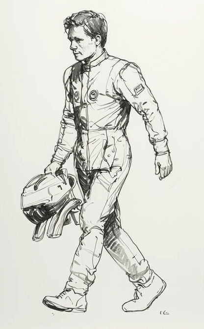 C31 WEC GT Race Driver – Helmet Carry Pose Unpainted