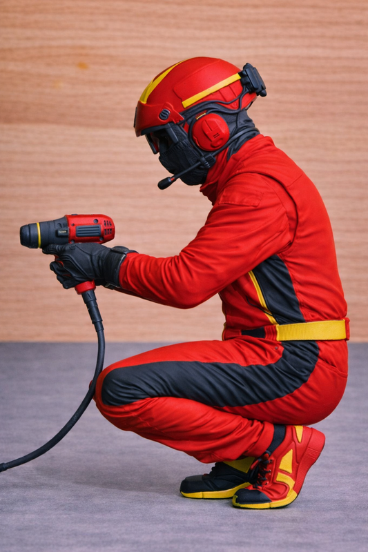 C35 WEC GT Pit Crew – Wheel Gun Technician Kneeling Pose Unpainted
