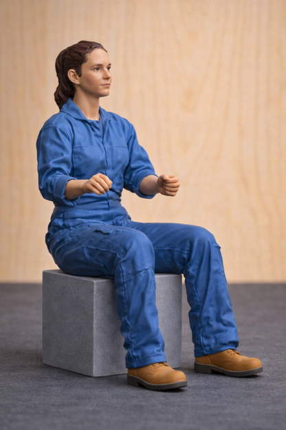 C3 Female Uniformed Commercial Driver Figure Unpainted