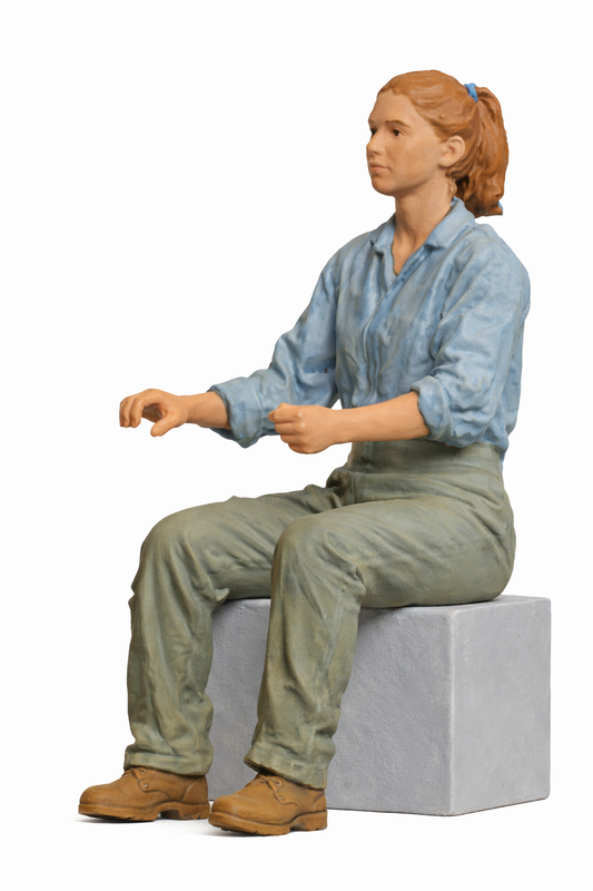 C3 Female Uniformed Commercial Driver Figure Unpainted