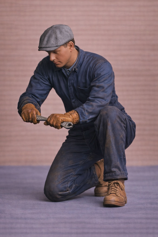 C44 Classic Mechanic – Wheel Change Pose, Unpainted