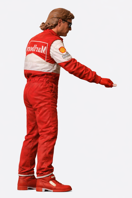 C49 1980s Rally & Race Driver – Door Opening Pose, Unpainted