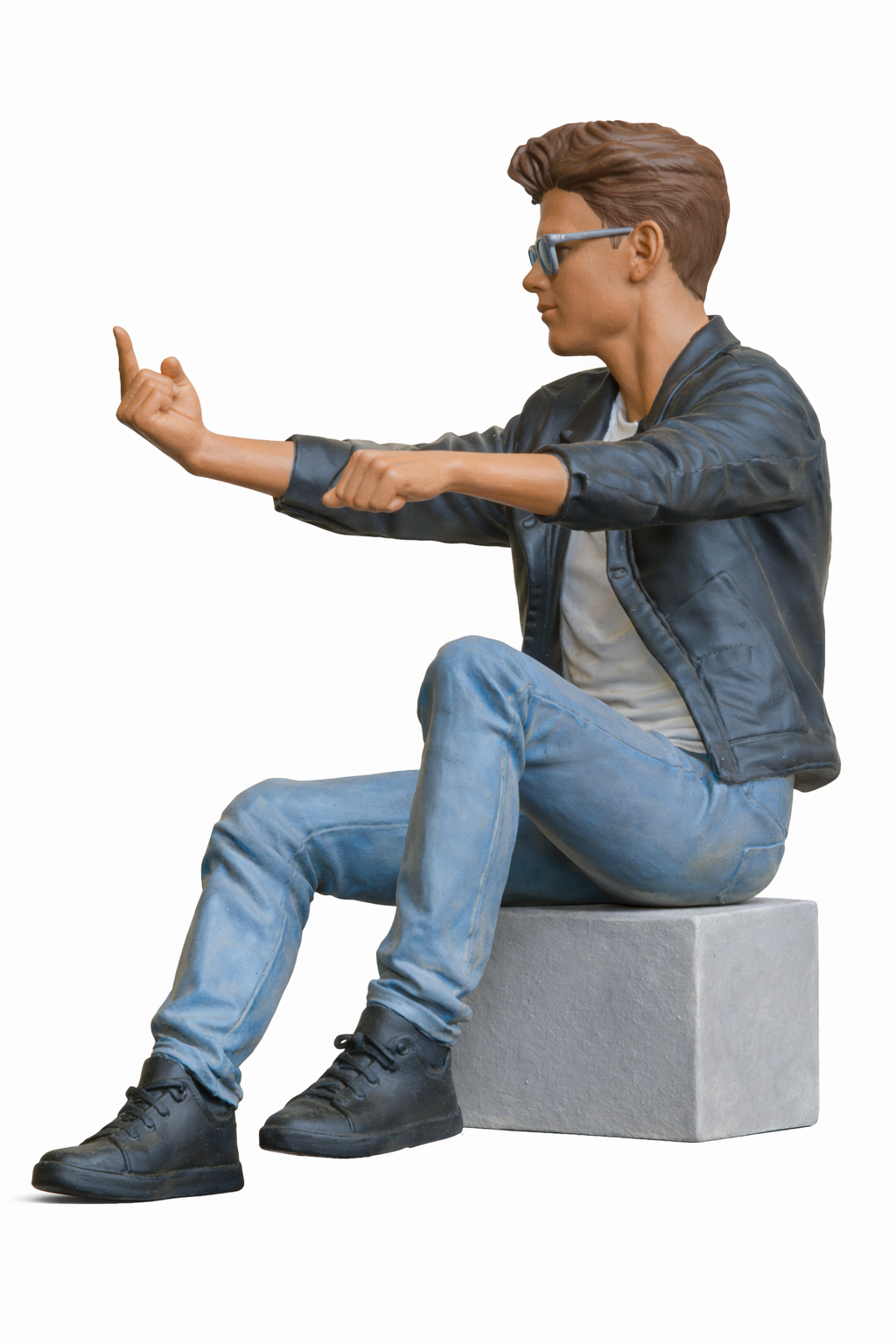 C4B Young Trendy Car Driver Figure – RHD Version, Gesture Out of Window Unpainted