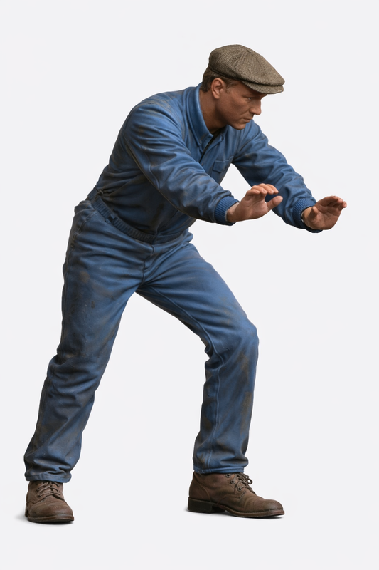 C50 Classic Car Owner – “Are You Pushing?” Pose, Unpainted