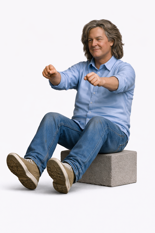 C53 “Captain Slow” – Classic Motoring Parody Figure, Unpainted