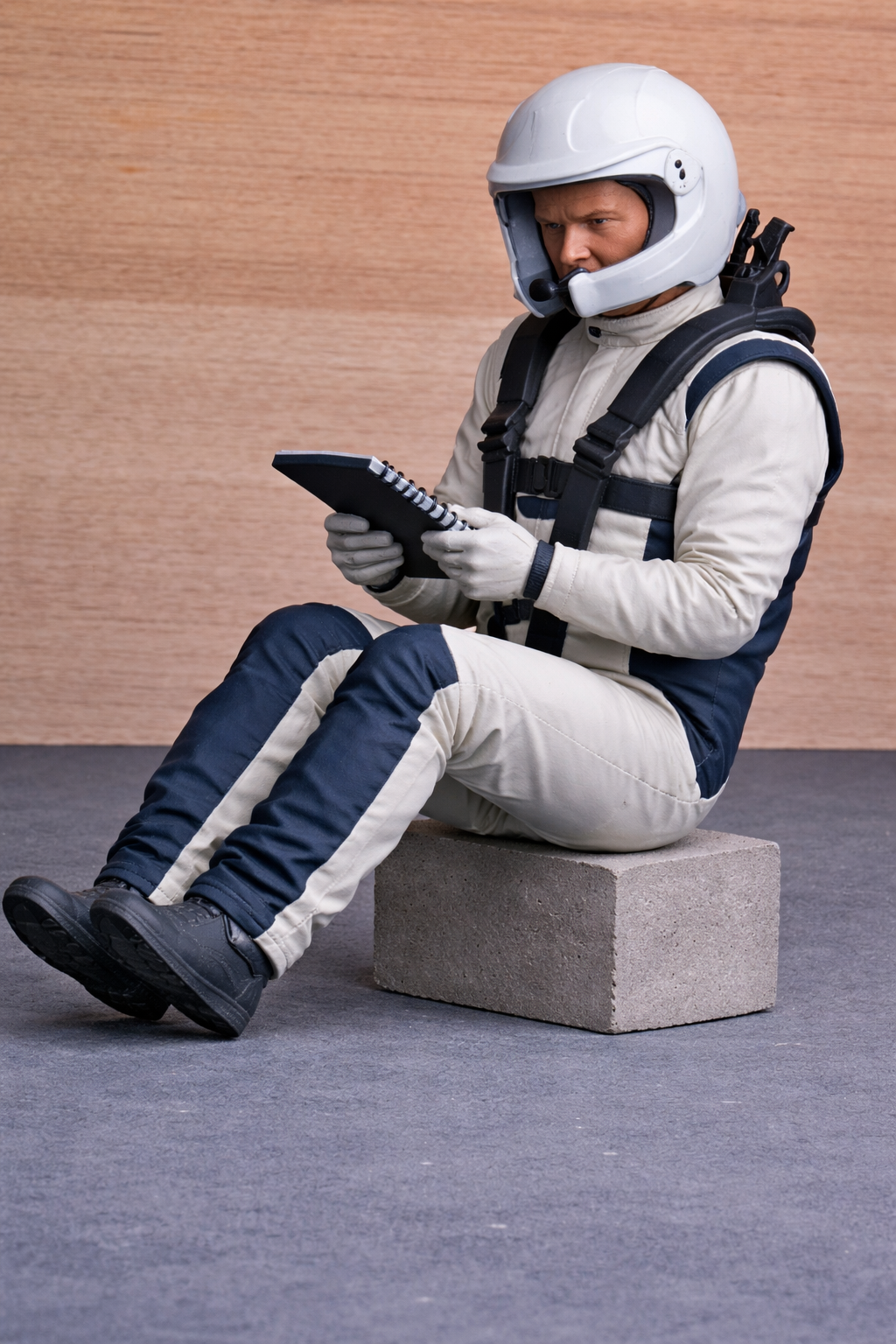 C54 Modern WRC Co-Driver – Pace Notes Pose, Unpainted – Jager Hobby