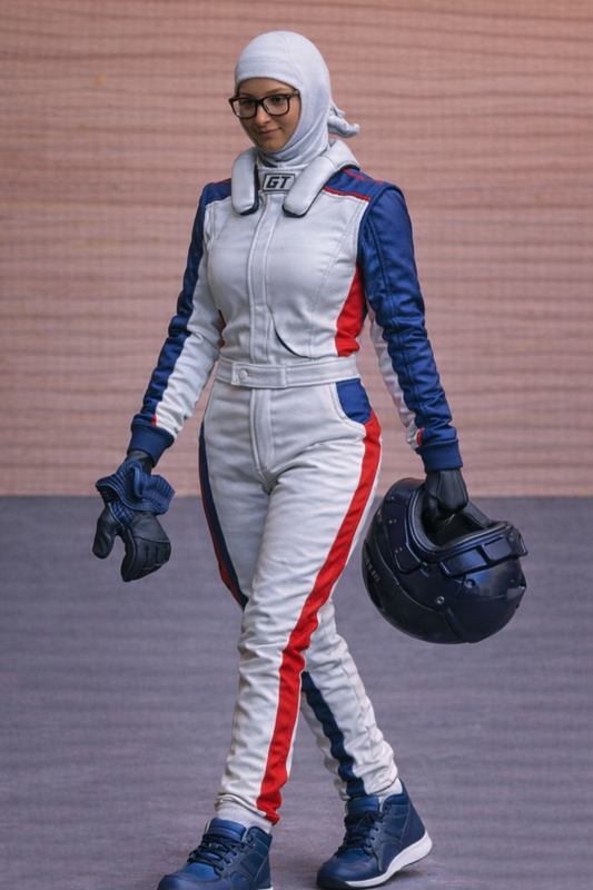C61 Female Race & Rally Driver – Walking with Helmet, Unpainted
