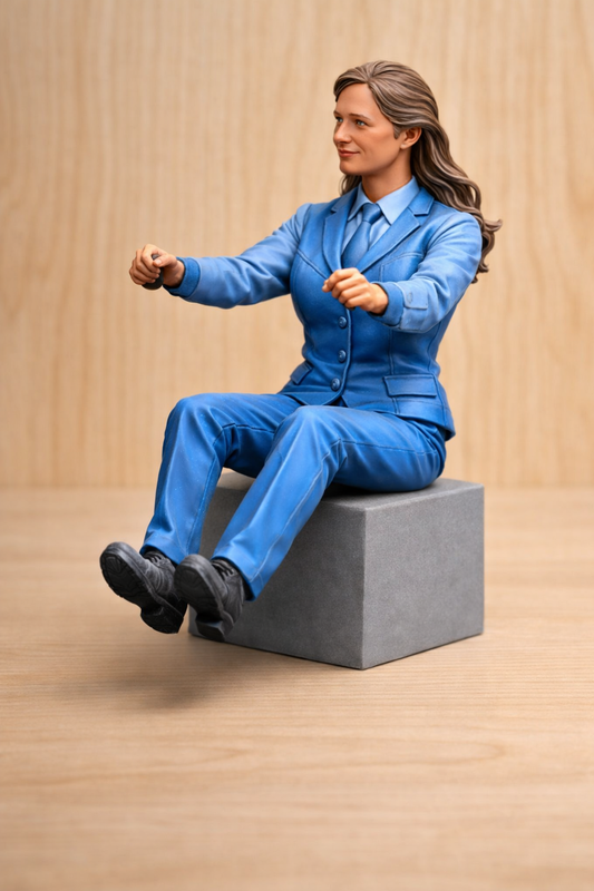 C9 Female Bus or Chauffeur Driver Figure – Uniformed Unpainted