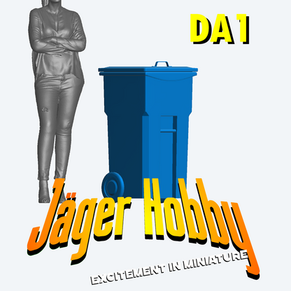Jager Hobby Diorama Accessories DA1 Scale model Wheelie Bin