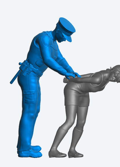 EMS1 European Police Officer – Unpainted Scale Model Figure (Multi-Scale)