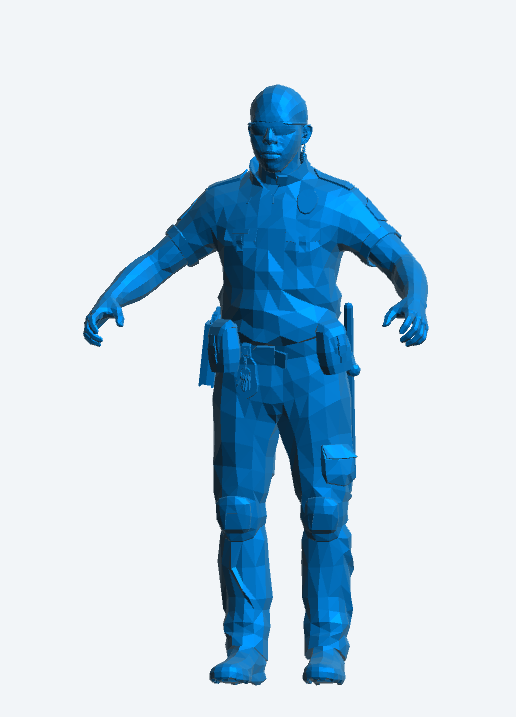 EMS17 Police Officer – Arms Outstretched  Unpainted