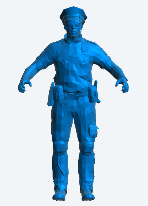 EMS18 New York City Police Officer – Unpainted Scale Model Figure (Multi-Scale)