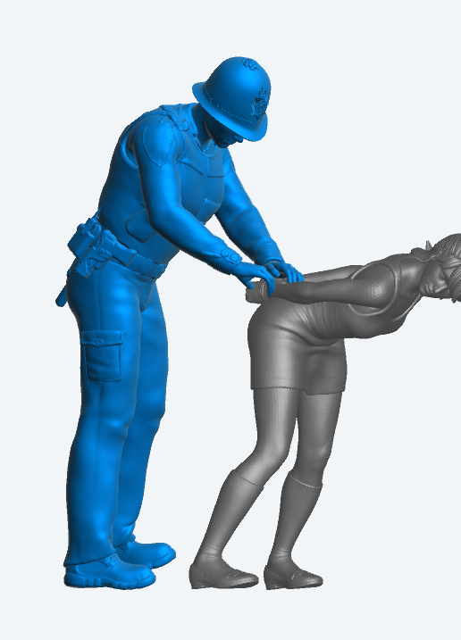 EMS1B UK Police Officer – Unpainted Scale Model Figure (Multi-Scale)