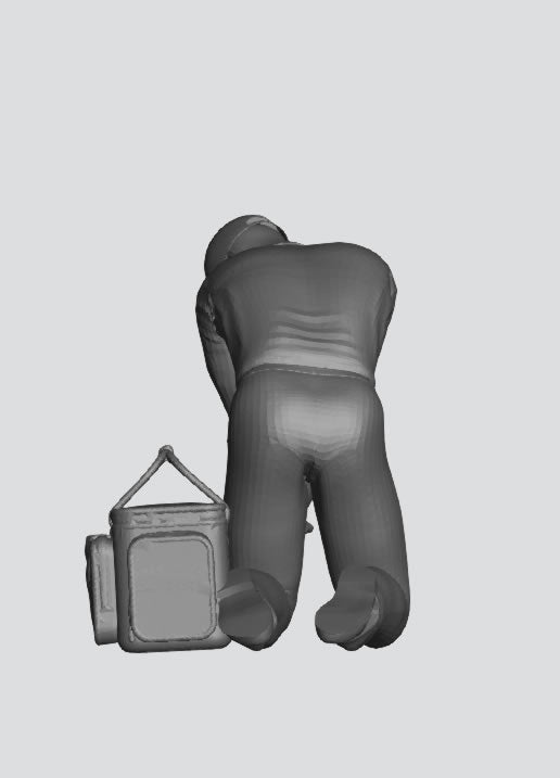 EMS28 1/43 1/18 Multi Scale Model Figure: Male Paramedic Kneeling, Performing Chest Compressions