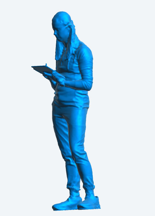EMS30 – Scale Model Figure: Female Doctor with Stethoscope Checking Chart