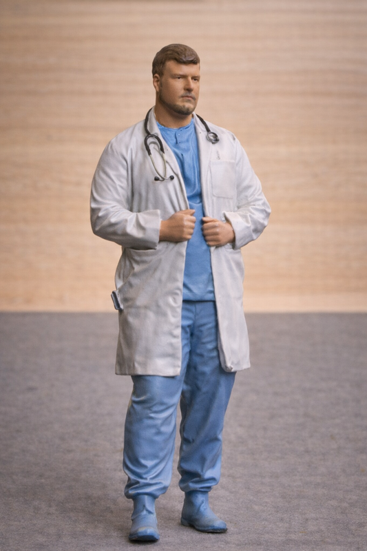 EMS34 Hospital Doctor – Unpainted Scale Model Figure
