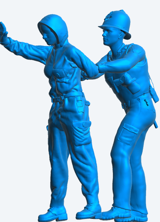 EMS3B UK Police Arrest Scene – Unpainted Two-Figure Set (Multi-Scale)