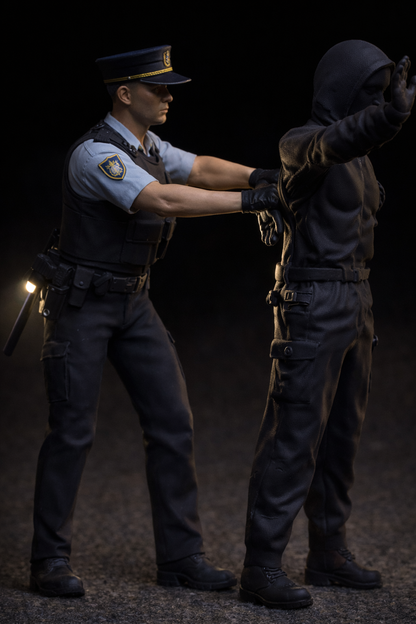 EMS3 European Police Arrest Scene – Unpainted Two-Figure Set (Multi-Scale)
