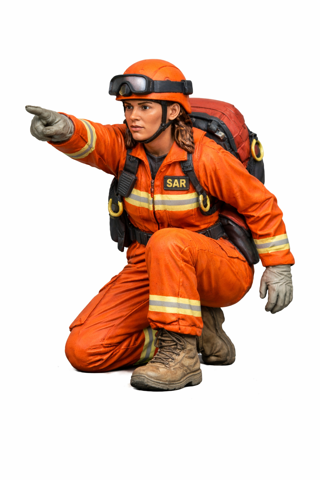 EMS43 Female SAR Dog Handler – Search & Rescue Figure Unpainted