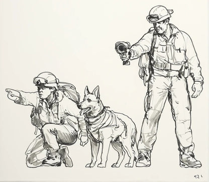 EMS43 Female SAR Dog Handler – Search & Rescue Figure Unpainted
