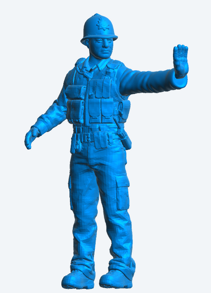 EMS9 – UK Police Officer Scale Model Figure – Stop Signal Pose