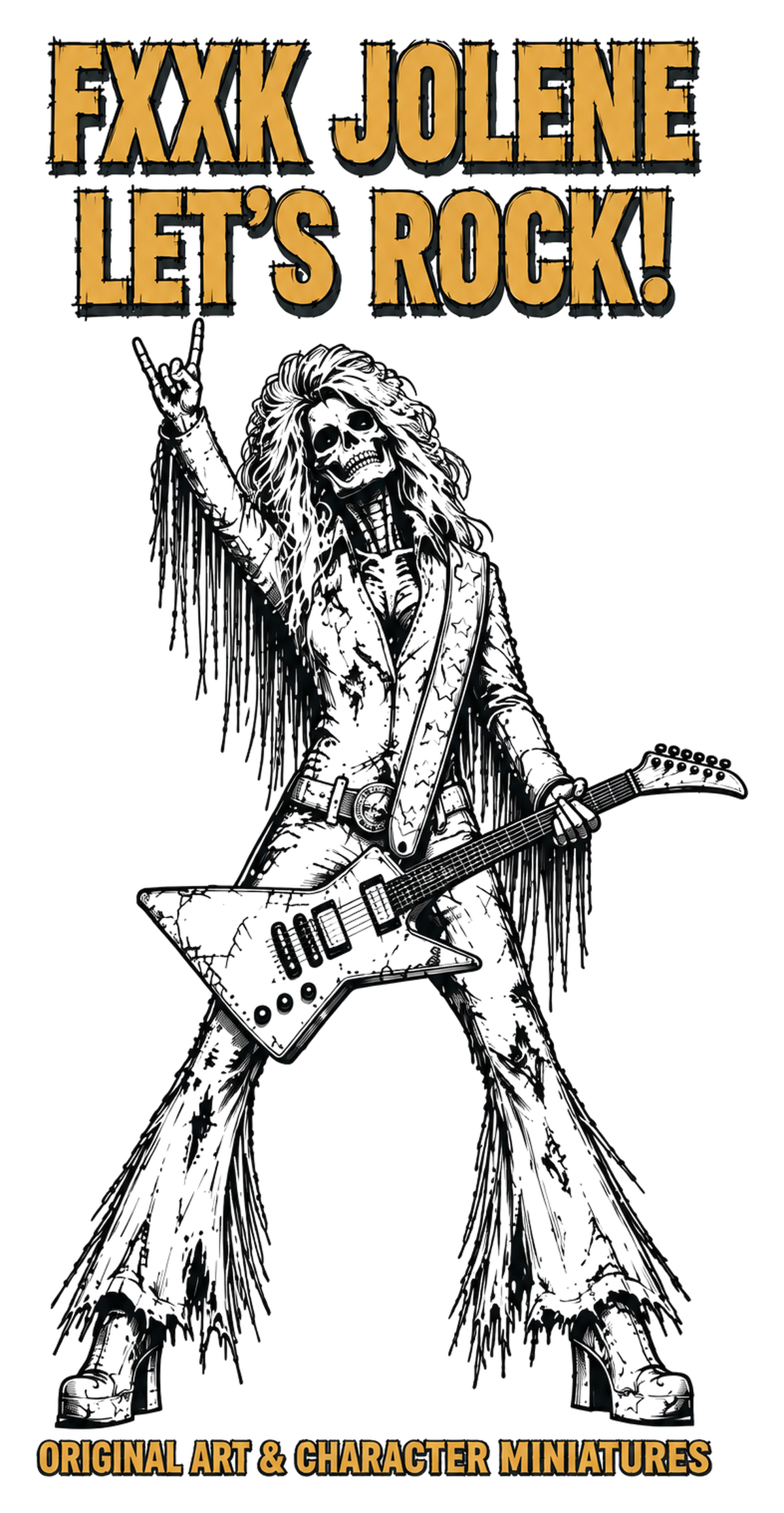 K1 – F**K JOLENE – LET’S ROCK! Undead Country Queen – Unpainted Multi-Scale Resin Figure