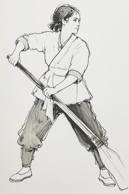 JK4 Male Chinese Fishing Junk Crew Figure – Unpainted, Multi-Scale 1/96 to 1/8