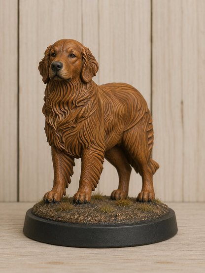 L12 Retriever Gundog Figure – Working Country Dog Miniature Unpainted