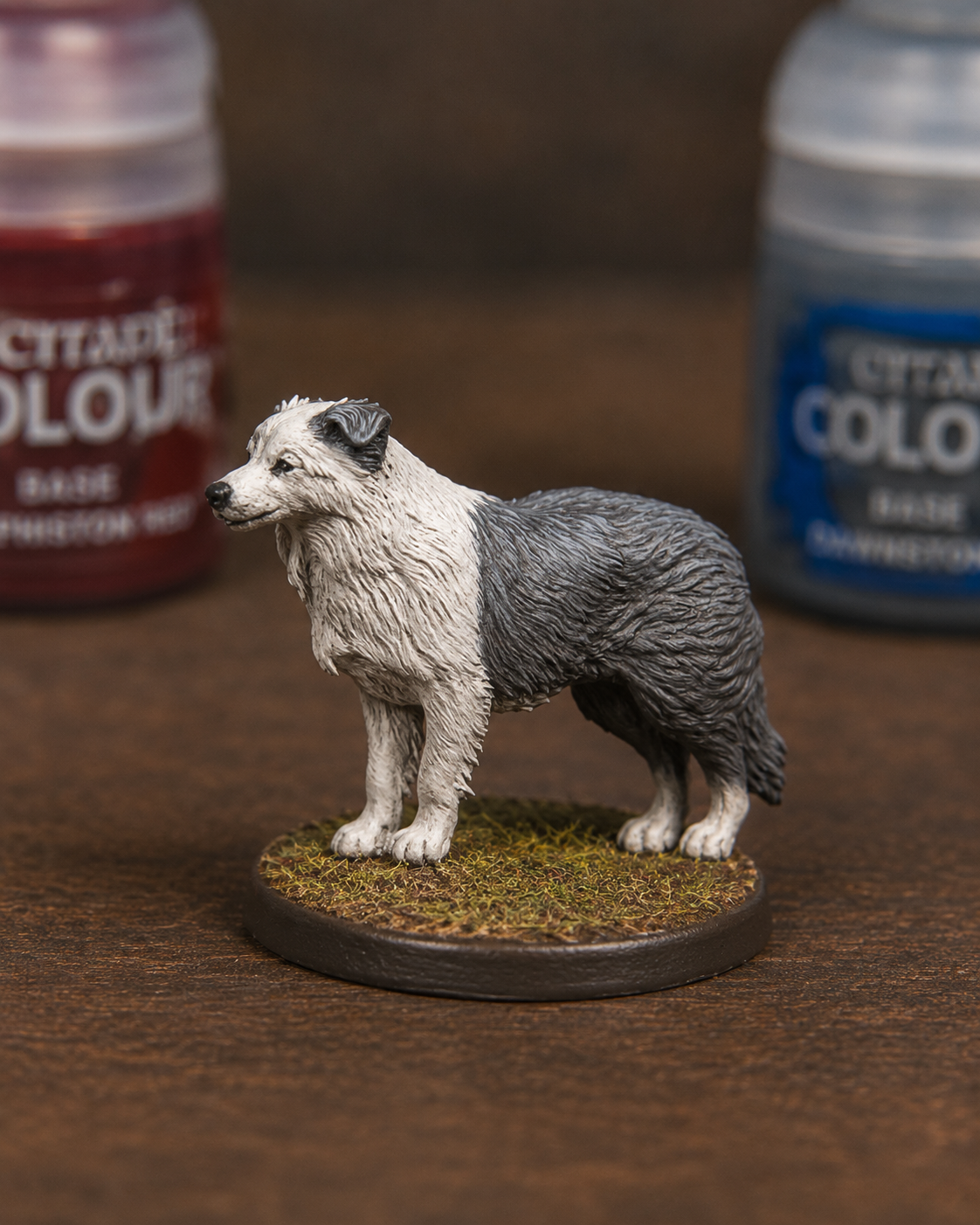 L14 Sheepdog Miniature Figure – Working Farm Dog Resin Model for Dioramas Unpainted