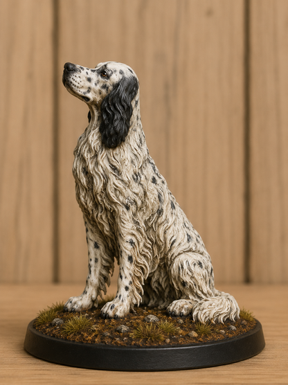 L15 English Setter Miniature Figure – Sporting Gun Dog Resin Model Unpainted