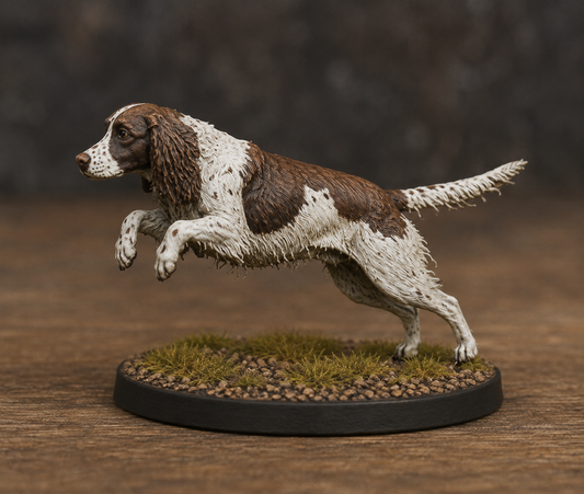 L18 Springer Spaniel Jumping – Hunting Dog Miniature Figure Unpainted