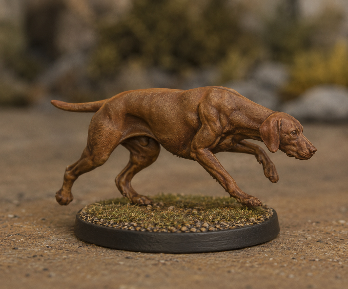 L19 Hungarian Vizsla Hunting Dog Miniature Figure Unpainted