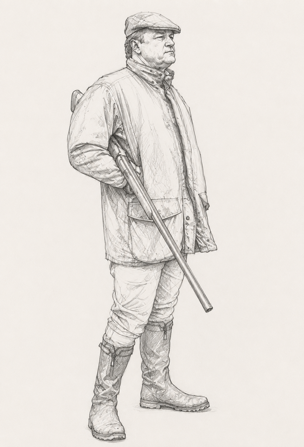 L1 Relaxed Male Shooter Figure – Pheasant & Clay Shooting Unpainted