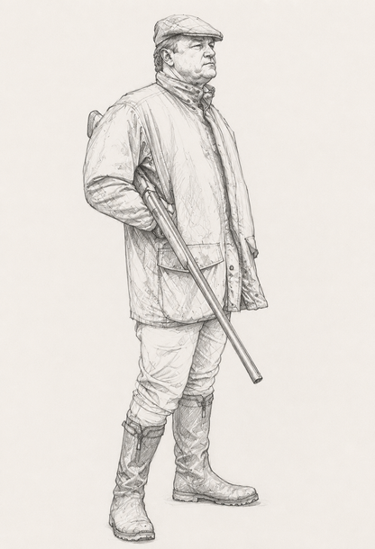 L1 Relaxed Male Shooter Figure – Pheasant & Clay Shooting Unpainted