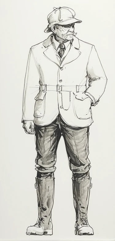 L22 Gentleman Farmer Figure in Stalker Hat – Country Estate  Miniature Unpainted